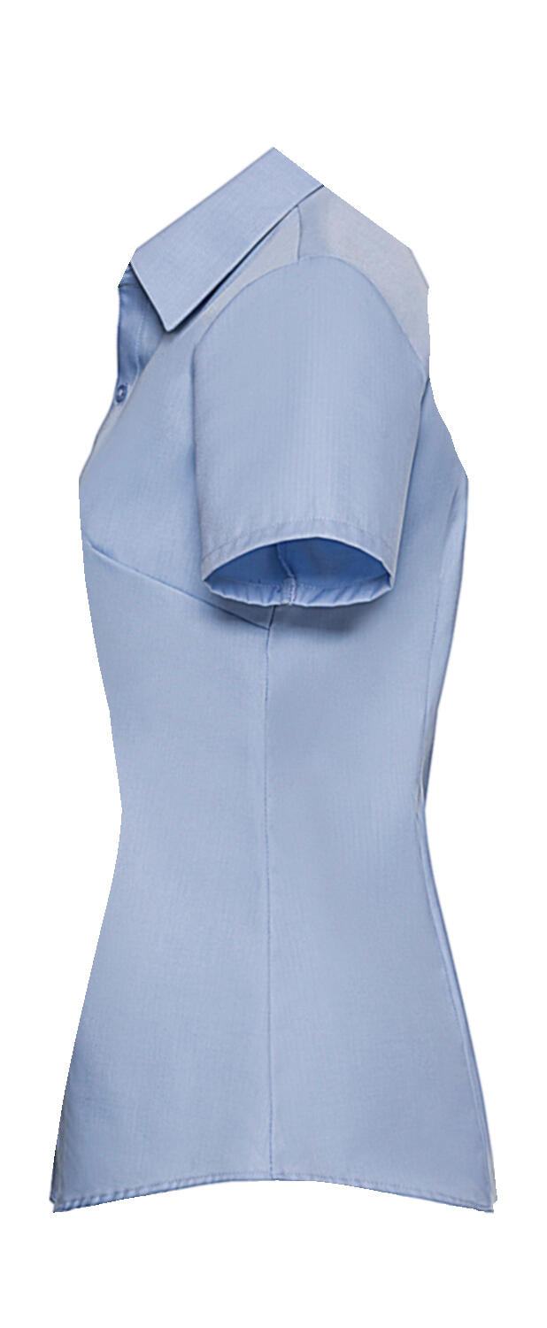  Ladies' Herringbone Shirt in Farbe White