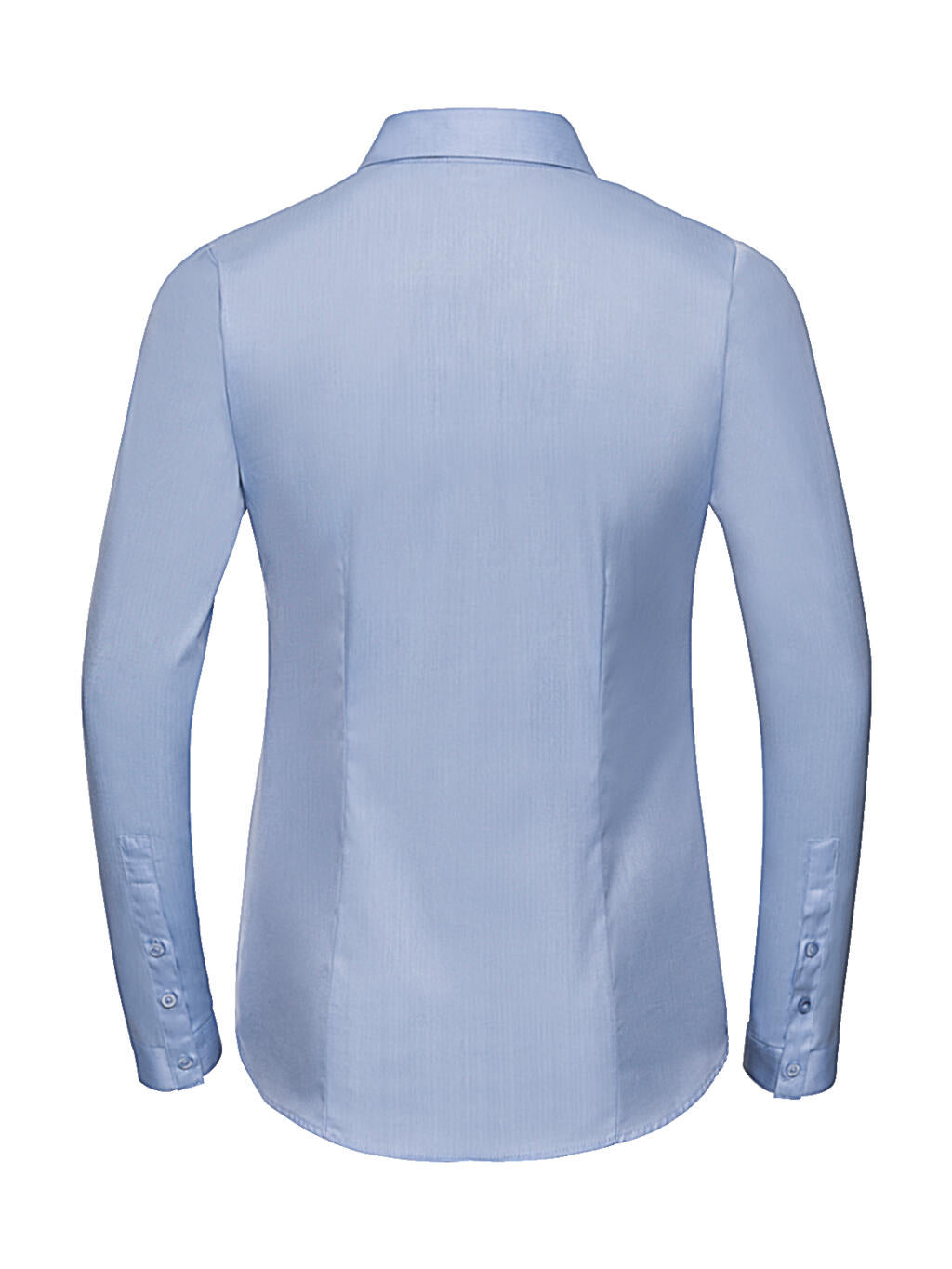  Ladies' LS Herringbone Shirt in Farbe White
