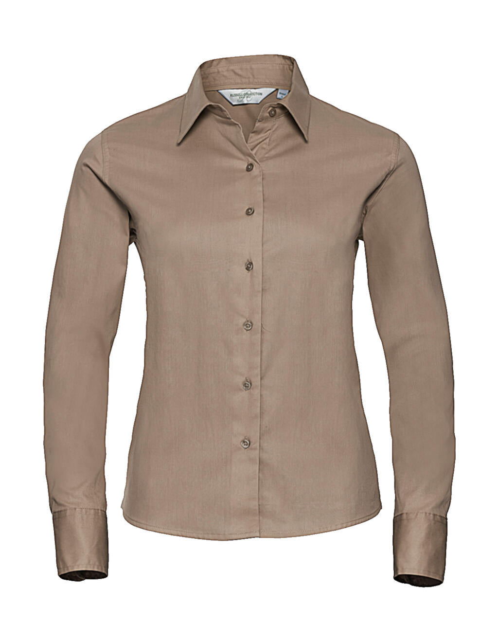  Ladies' Classic Twill Shirt LS  in Farbe Khaki