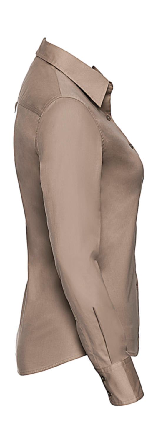  Ladies' Classic Twill Shirt LS  in Farbe White