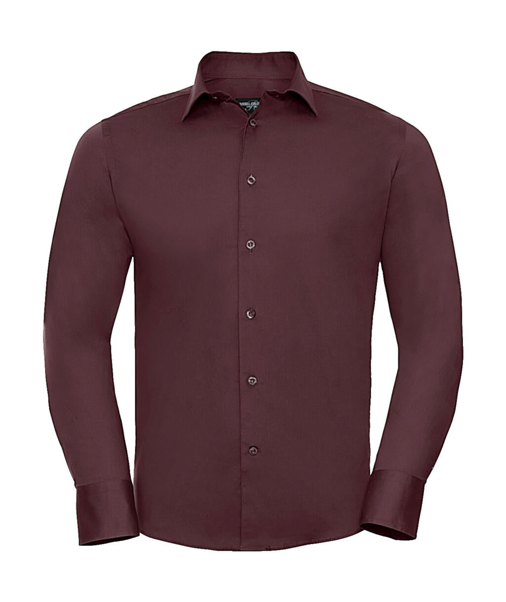  Fitted Stretch Shirt LS in Farbe Port