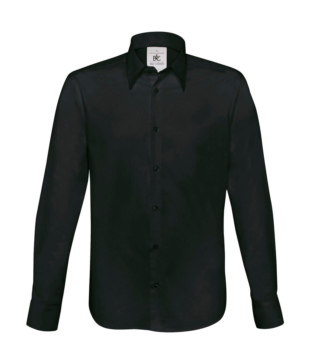  London Stretch Shirt LS in Farbe Black