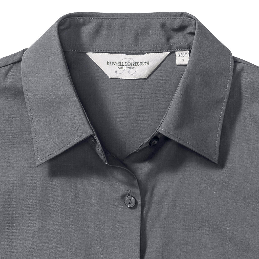  Ladies' Poplin Shirt in Farbe White