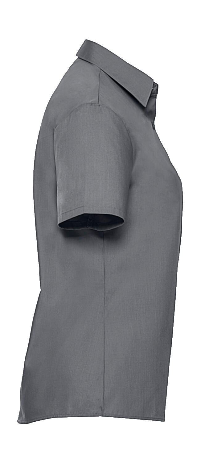  Ladies' Poplin Shirt in Farbe White