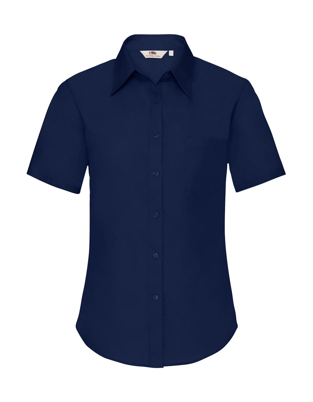  Ladies' Poplin Shirt in Farbe Navy