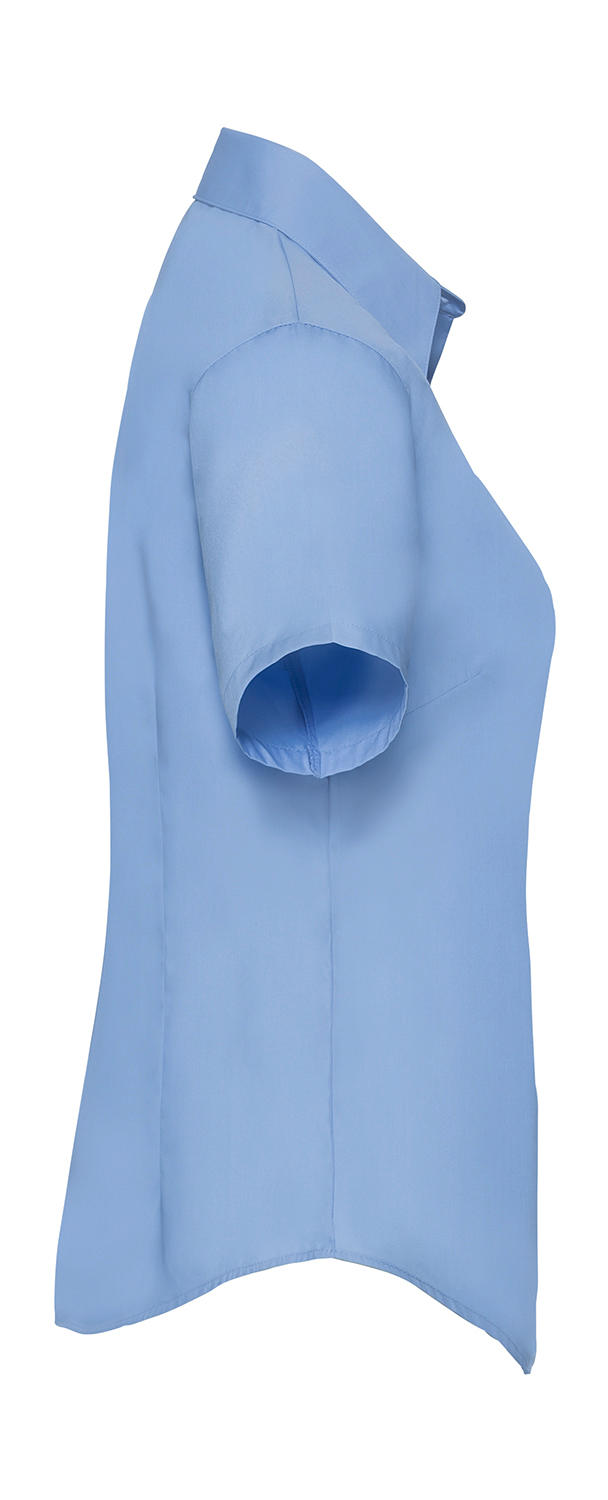  Ladies' Poplin Shirt in Farbe White