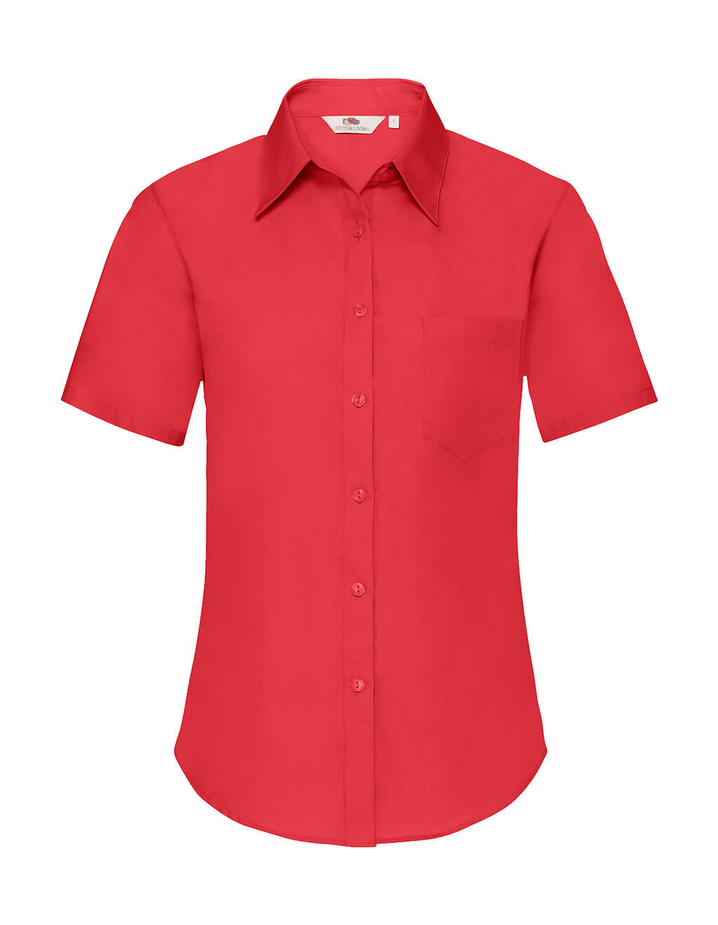  Ladies' Poplin Shirt in Farbe Red
