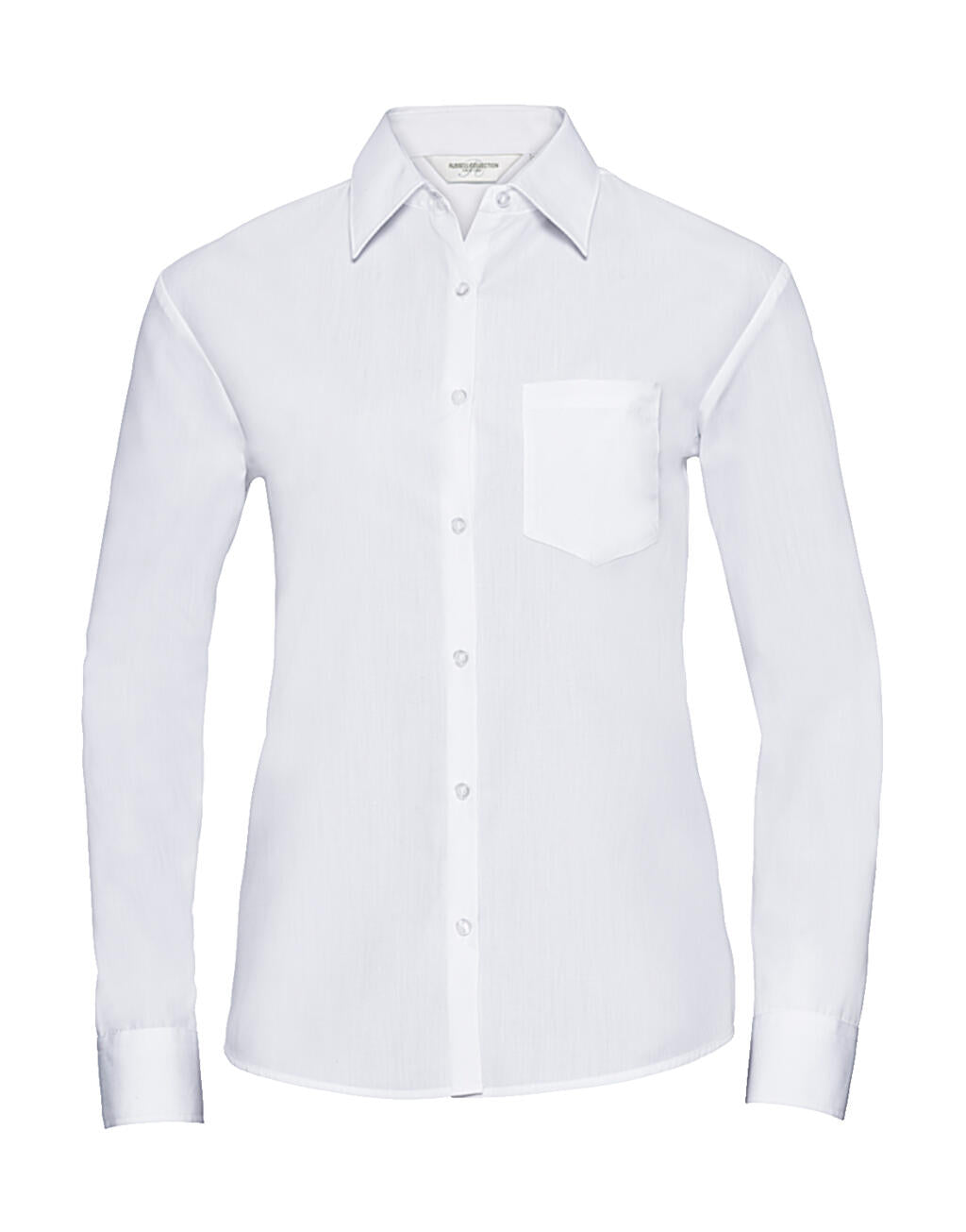  Ladies' LS Poplin Shirt in Farbe White