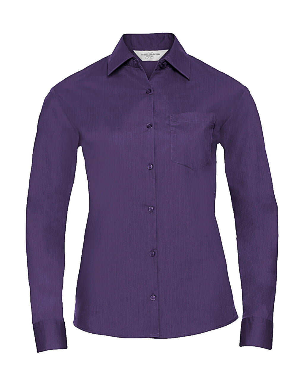  Ladies' LS Poplin Shirt in Farbe Purple