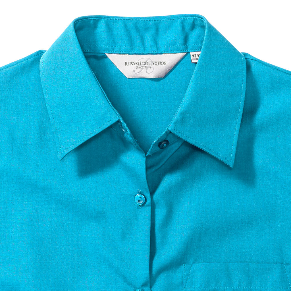  Ladies' LS Poplin Shirt in Farbe White