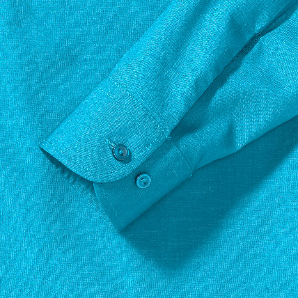  Ladies' LS Poplin Shirt in Farbe White