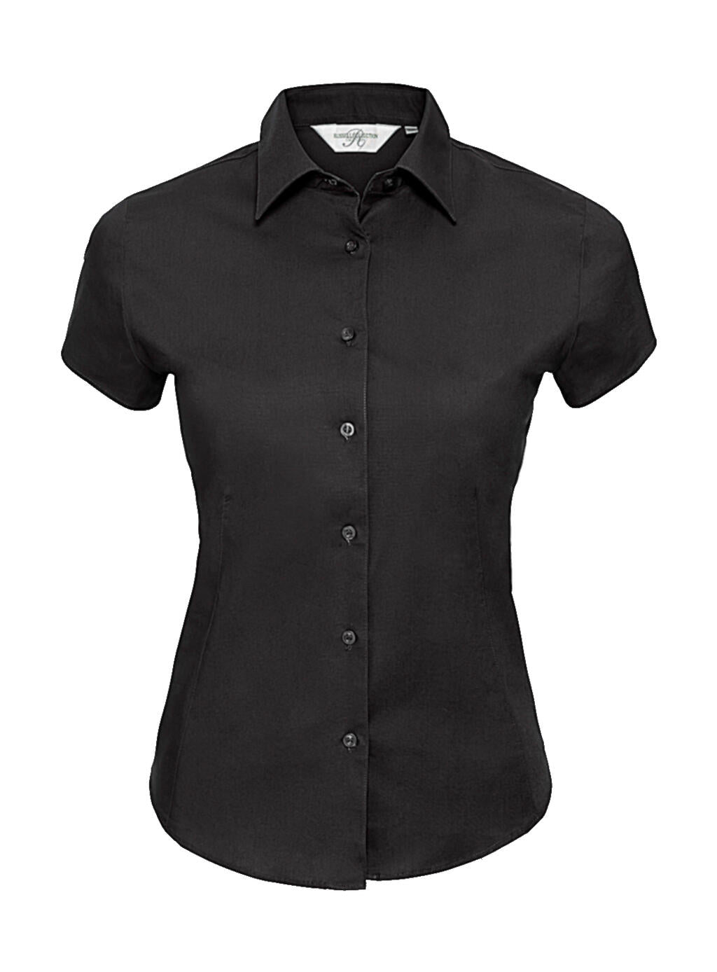  Ladies' Easy Care Fitted Shirt in Farbe Black