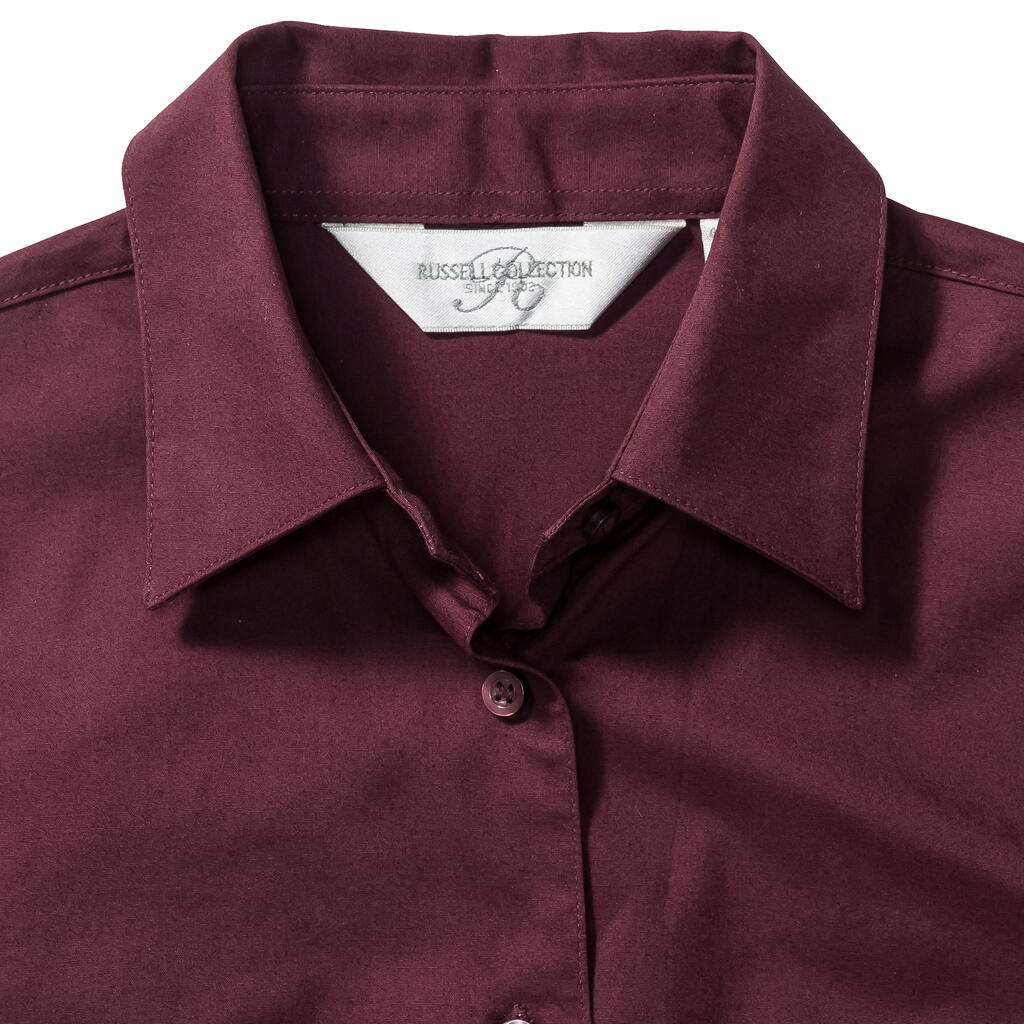  Ladies' Easy Care Fitted Shirt in Farbe White