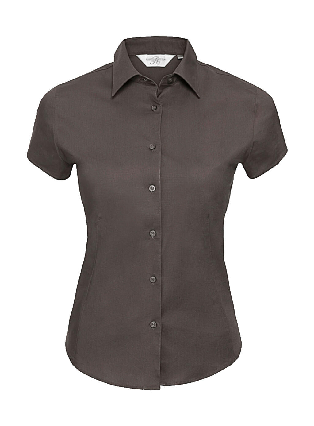  Ladies' Easy Care Fitted Shirt in Farbe Chocolate