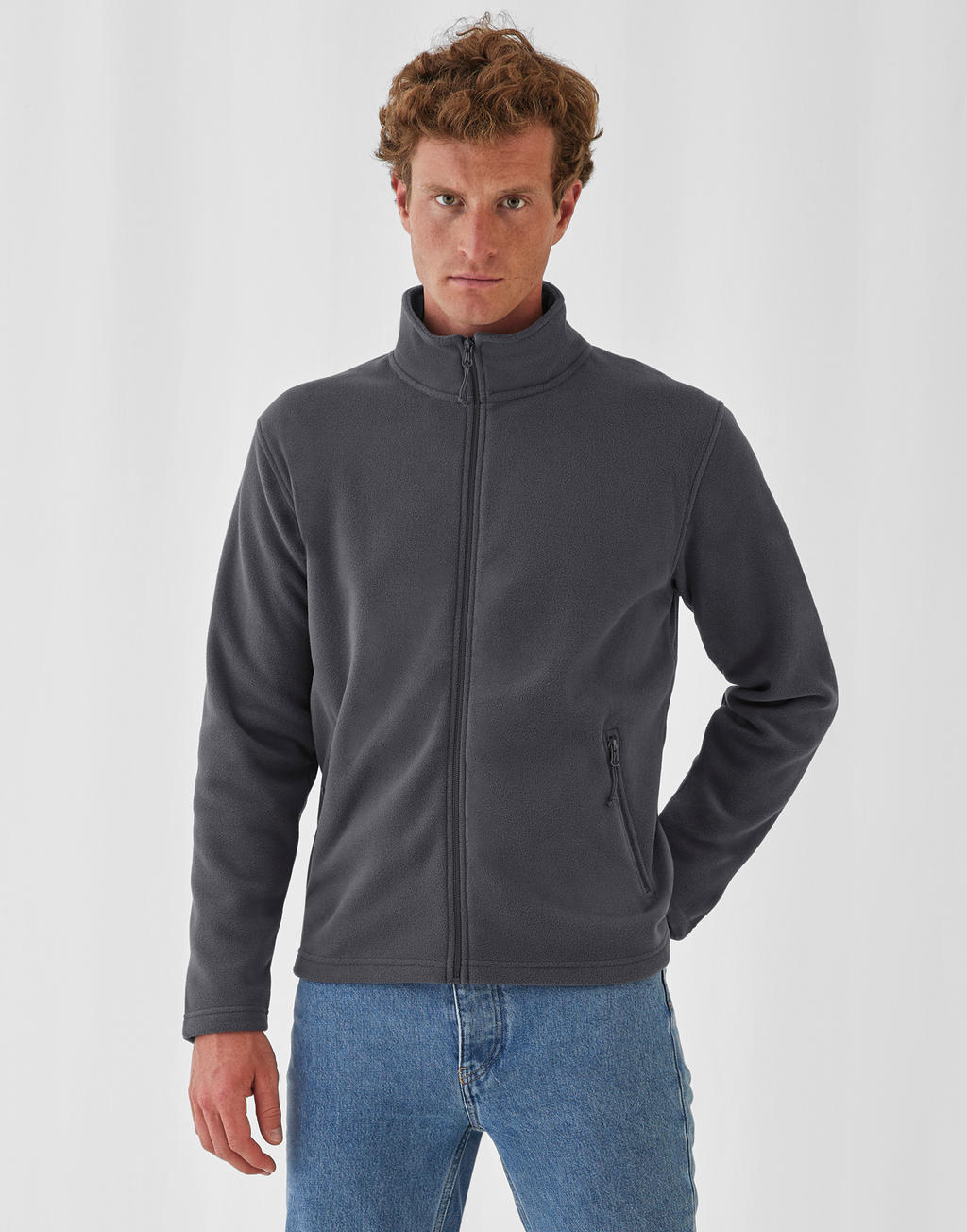  ID.501 Micro Fleece Full Zip in Farbe White