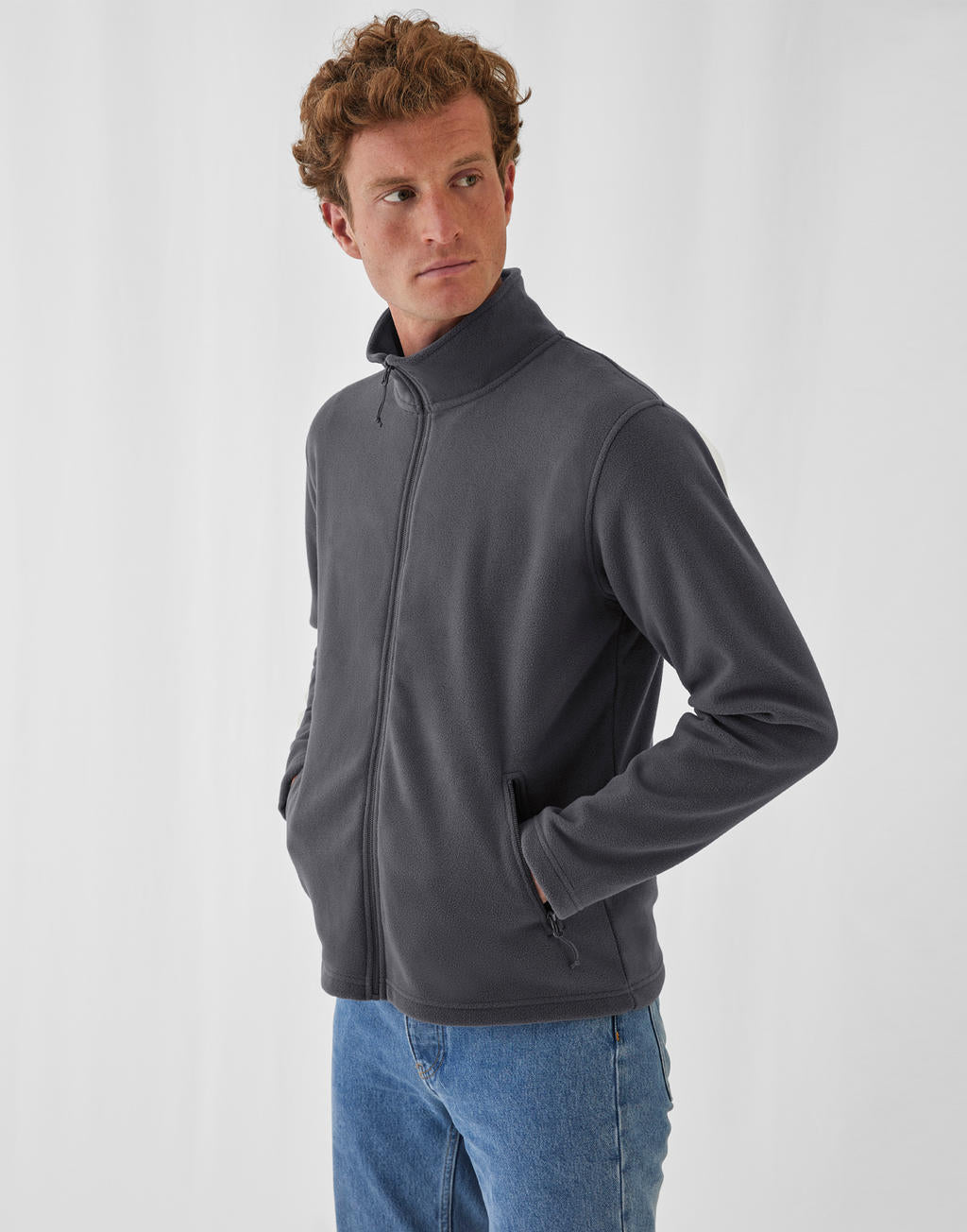  ID.501 Micro Fleece Full Zip in Farbe White