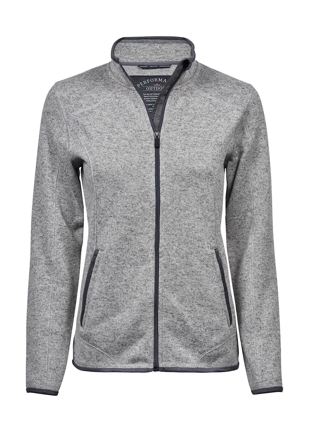  Ladies' Outdoor Fleece Jacket in Farbe Grey Melange