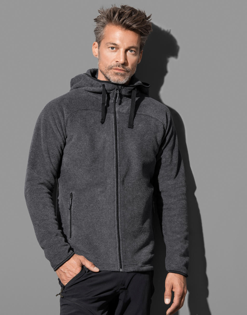 Power Fleece Jacket in Farbe Grey Heather