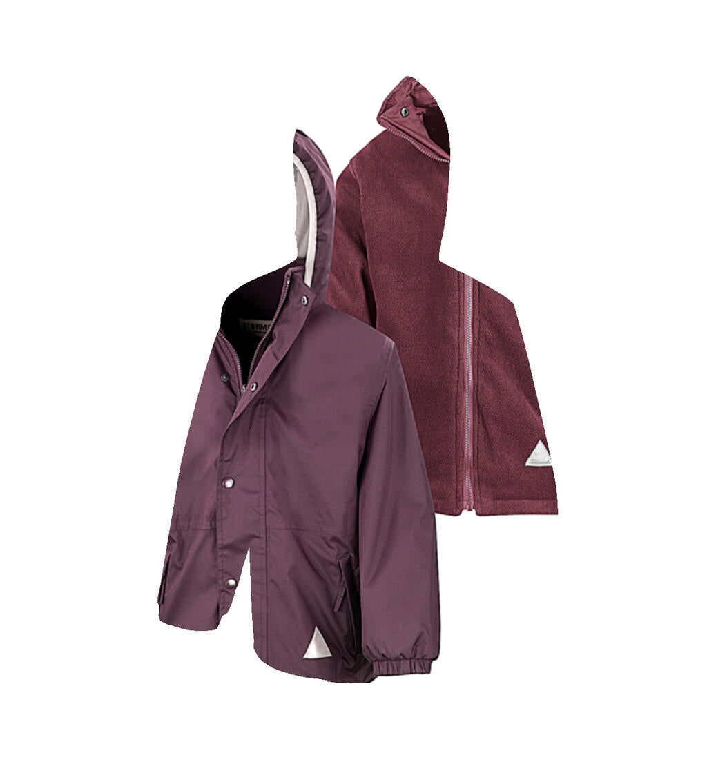  Junior Reversible Stormproof Jacket in Farbe Burgundy/Burgundy