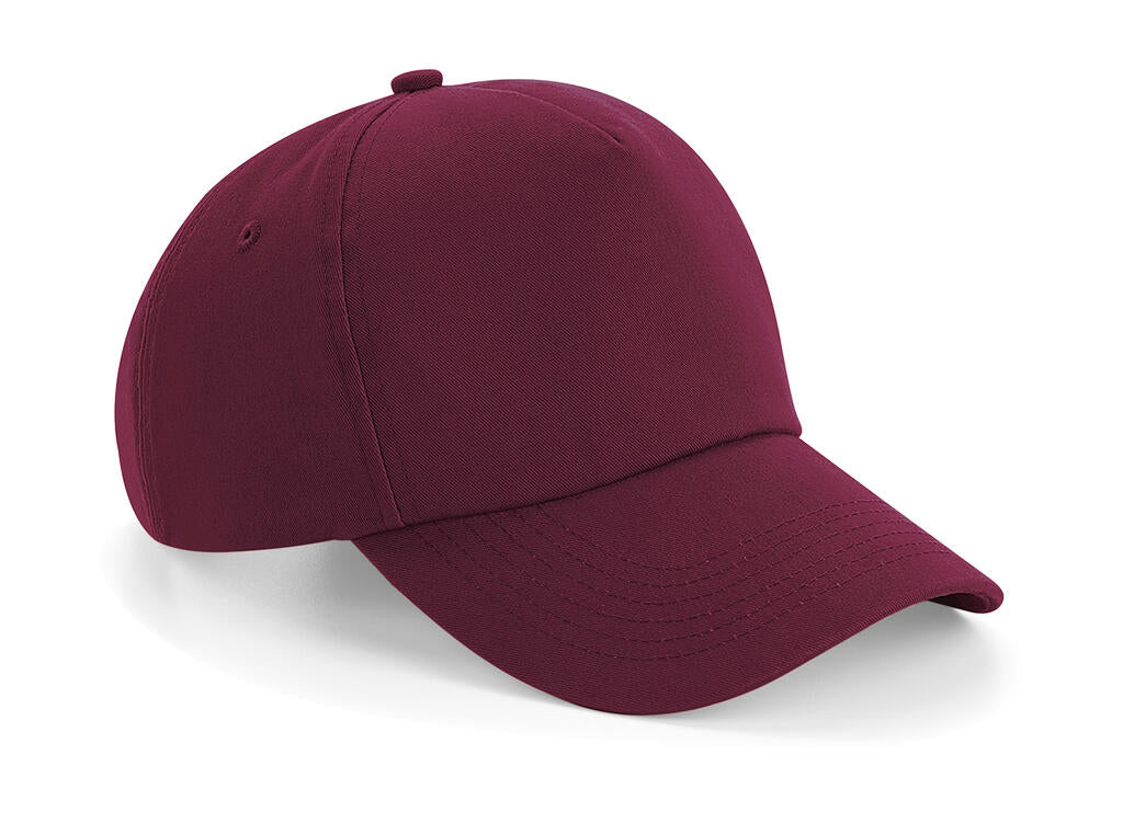  Authentic 5 Panel Cap in Farbe Burgundy