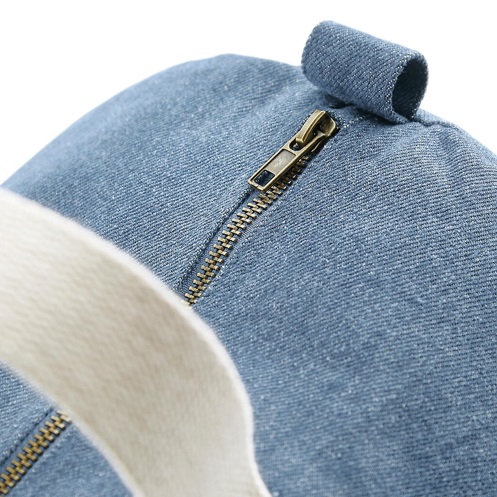  Denim Barrel Bag in Farbe Denim Blue