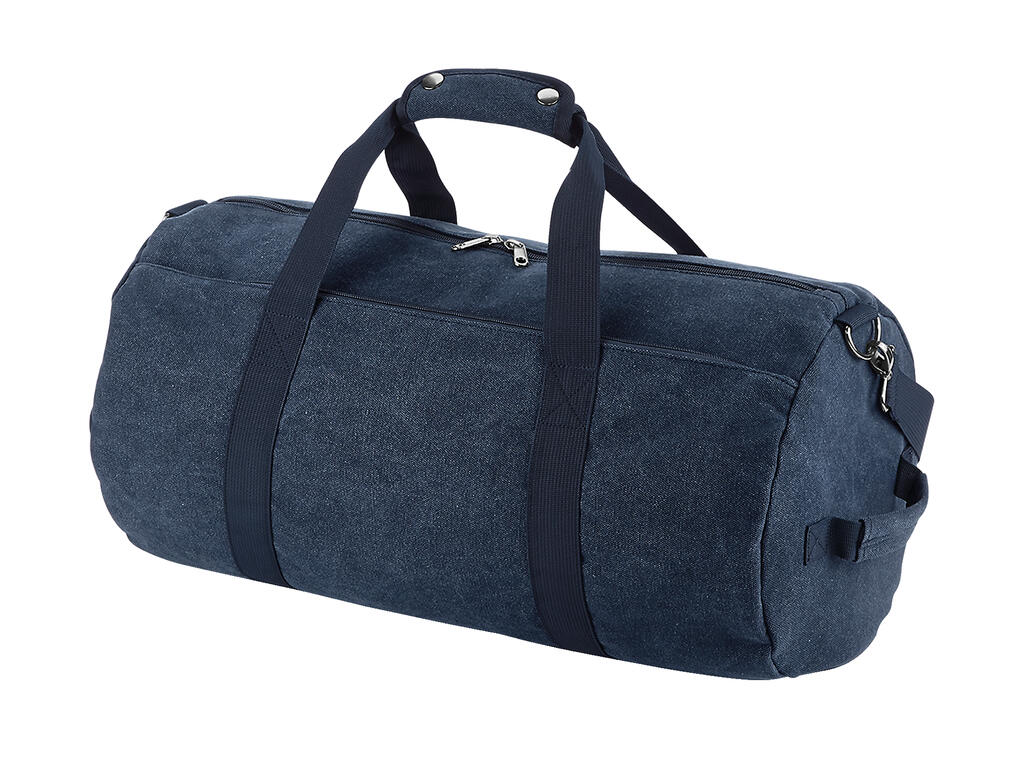 Vintage Canvas Barrel Bag in Farbe Vintage Oxford Navy
