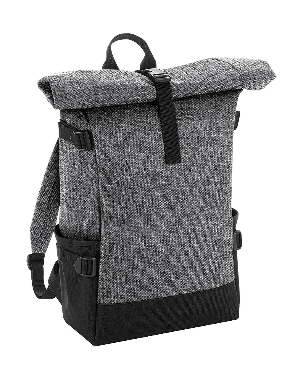  Block Roll-Top Backpack in Farbe Grey Marl/Black