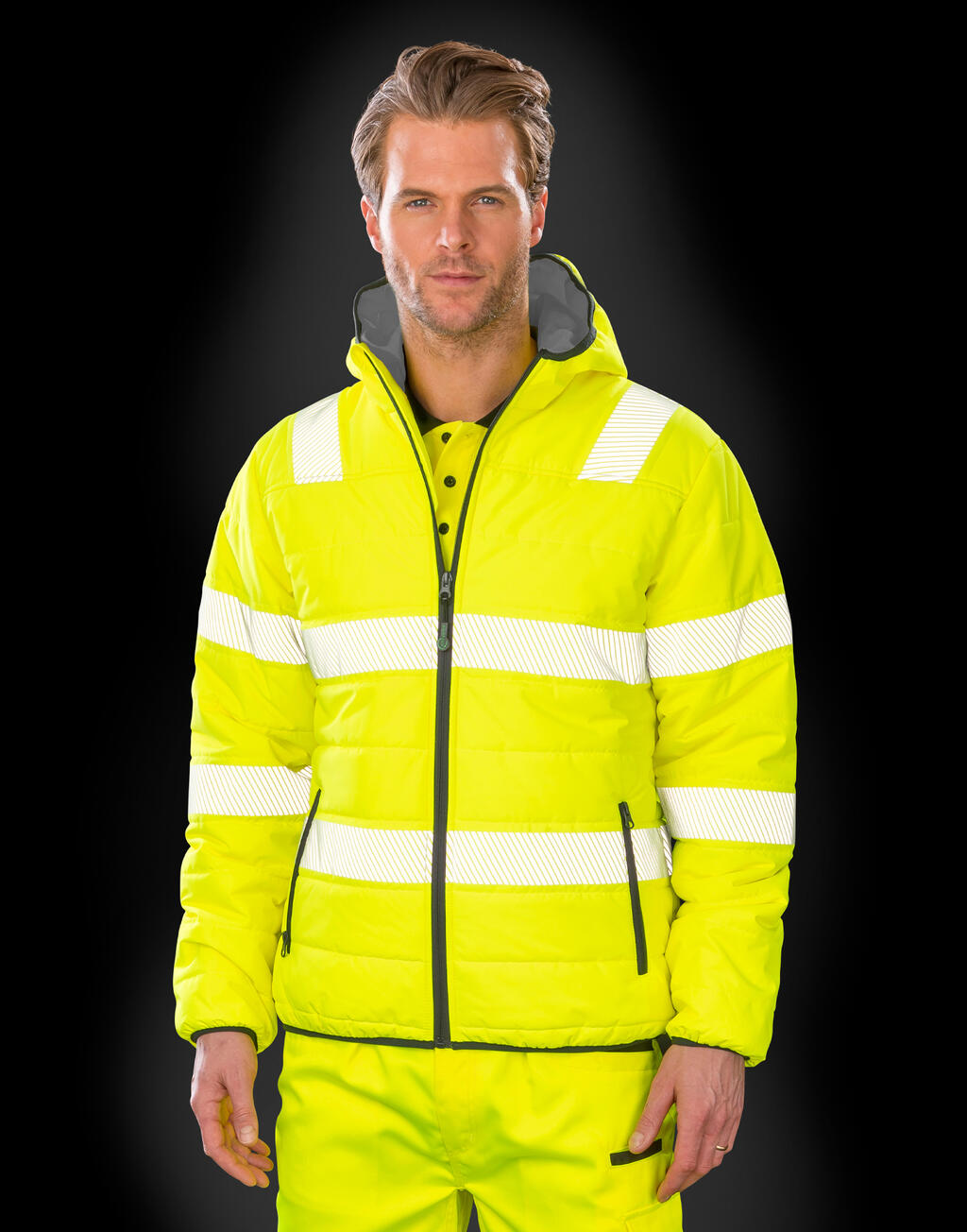  Recycled Ripstop Padded Safety Jacket in Farbe Navy Blue