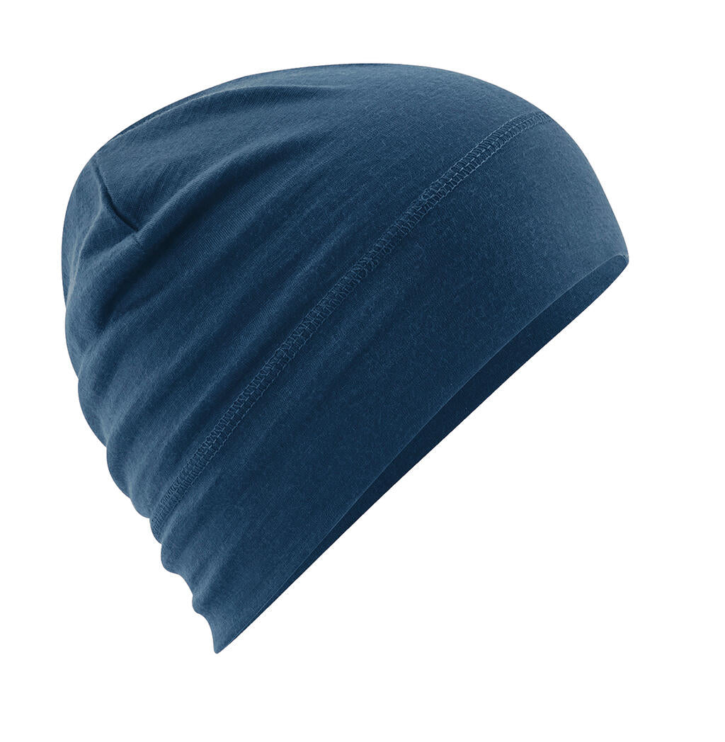  Merino Beanie in Farbe Steel Blue