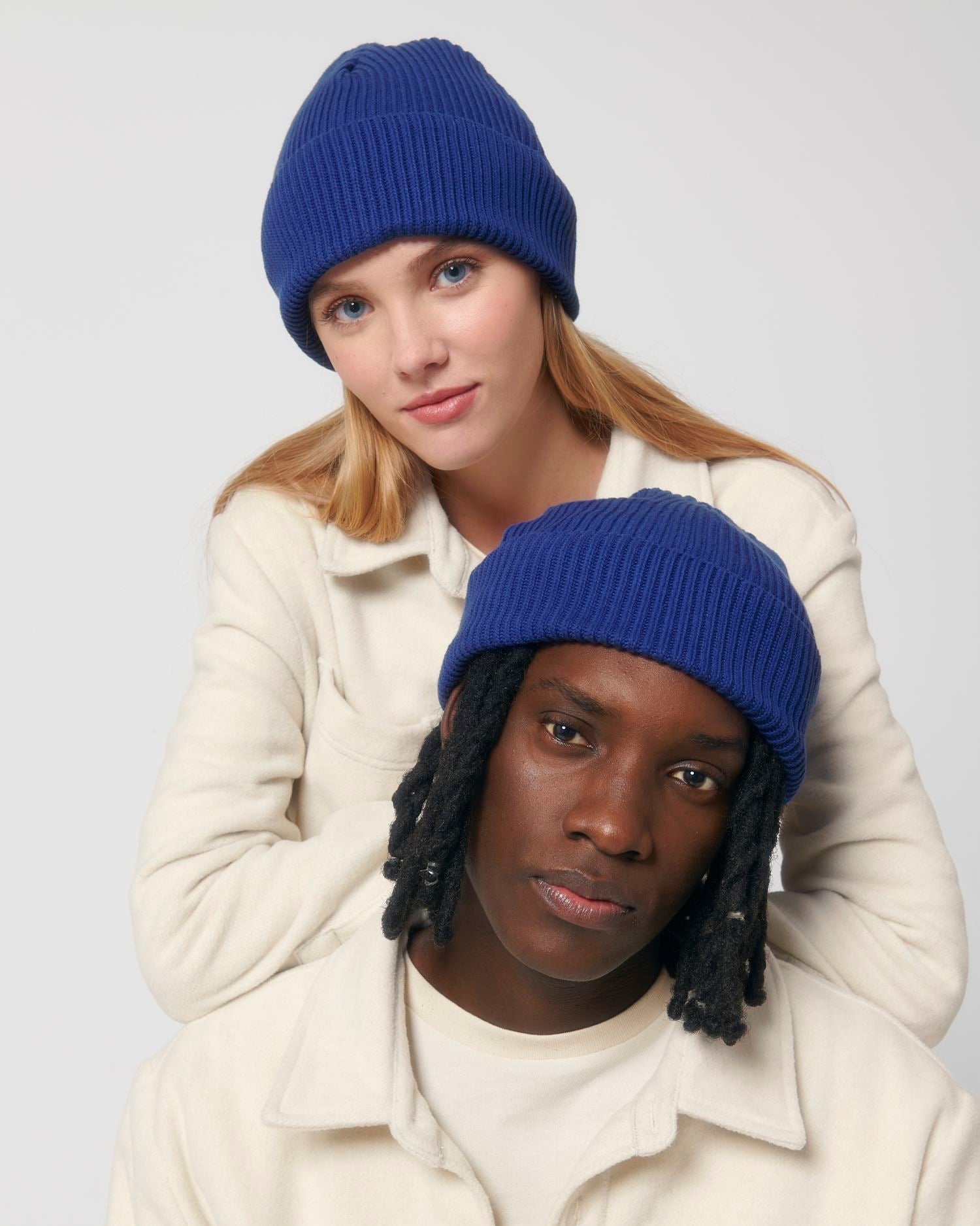 Beanie Fisherman Beanie in Farbe Worker Blue