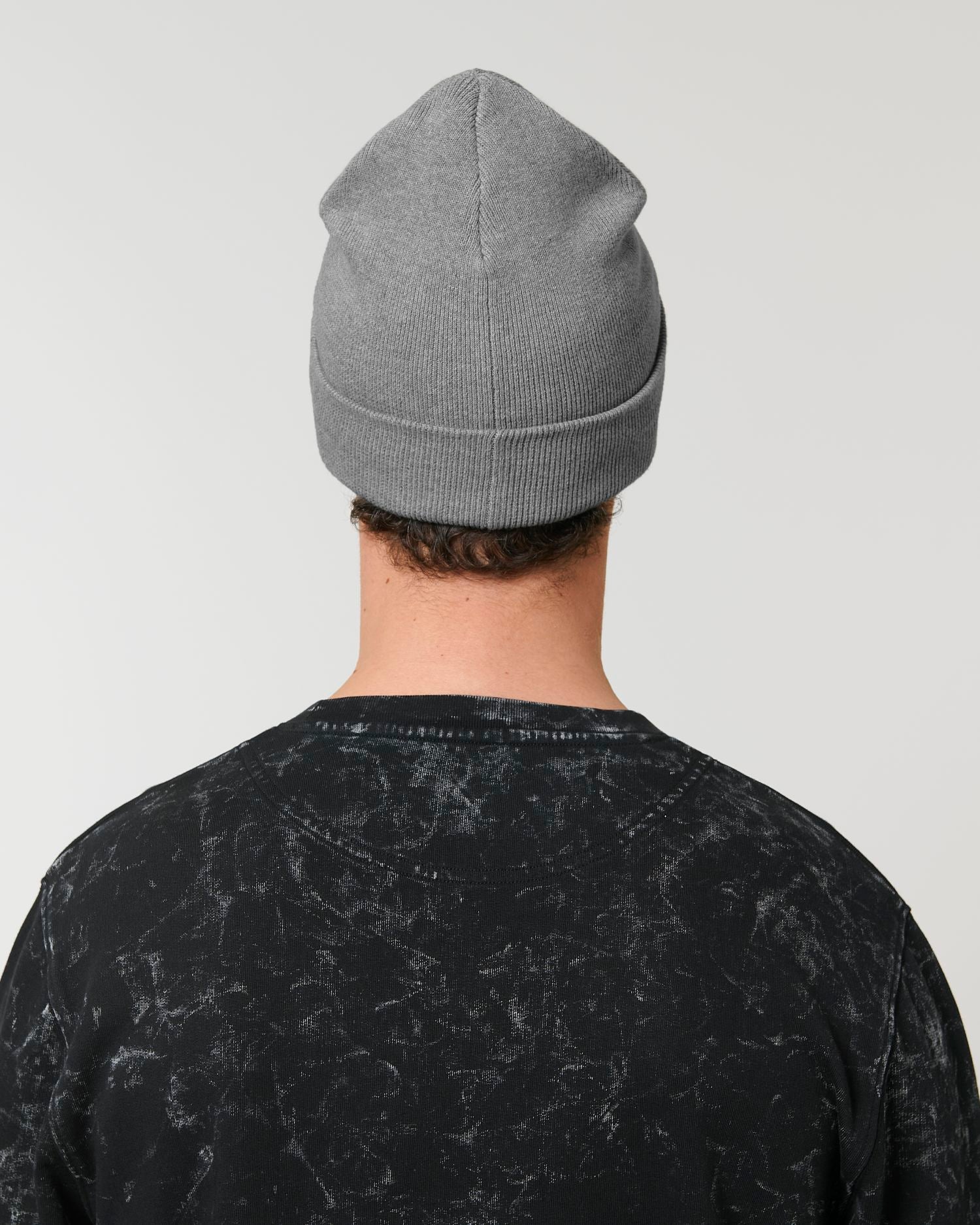  Rib Beanie in Farbe Mid Heather Grey