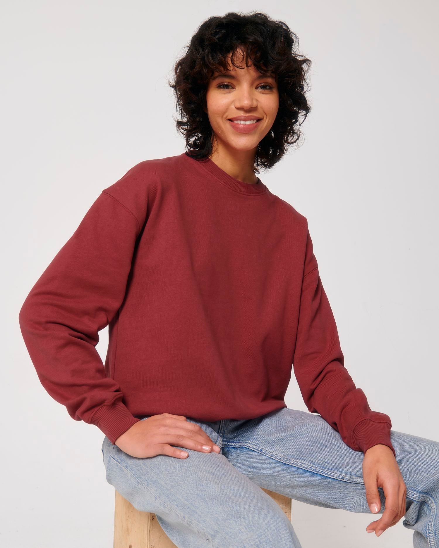 Crew neck sweatshirts Ledger Dry in Farbe Red Earth