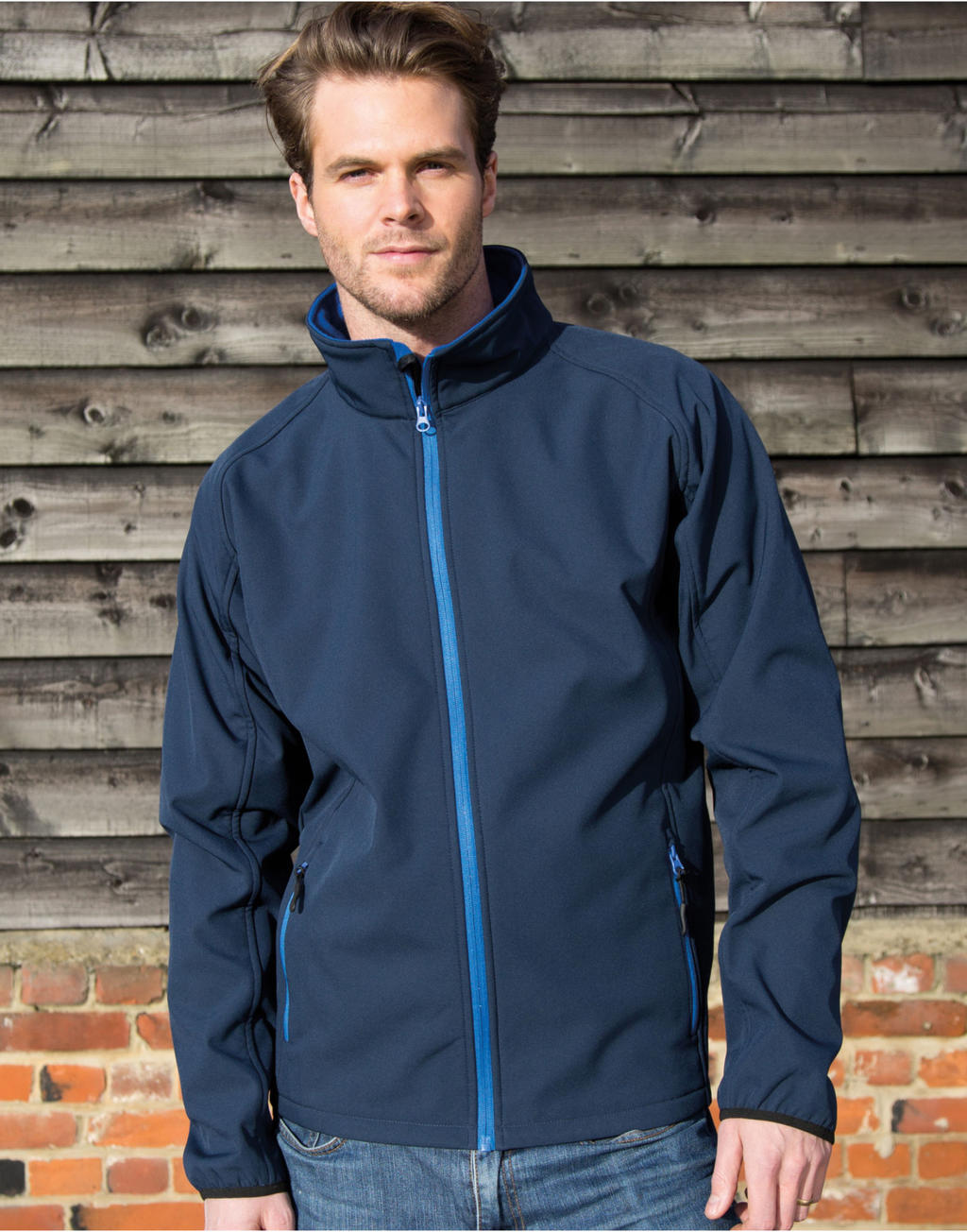  Printable Softshell Jacket in Farbe White/Black