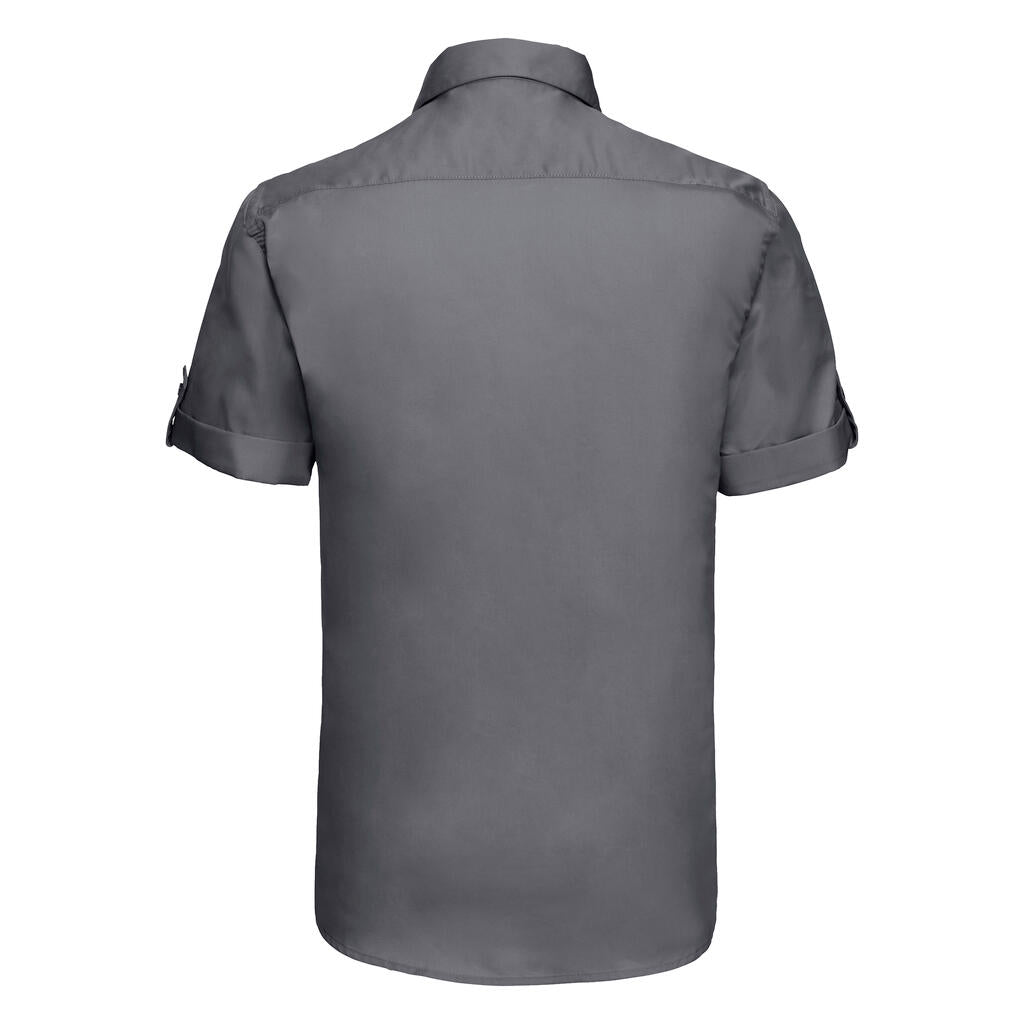  Men's Roll Sleeve Shirt in Farbe White