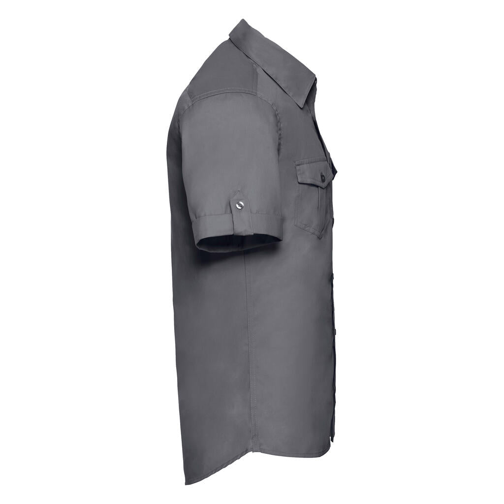  Men's Roll Sleeve Shirt in Farbe White